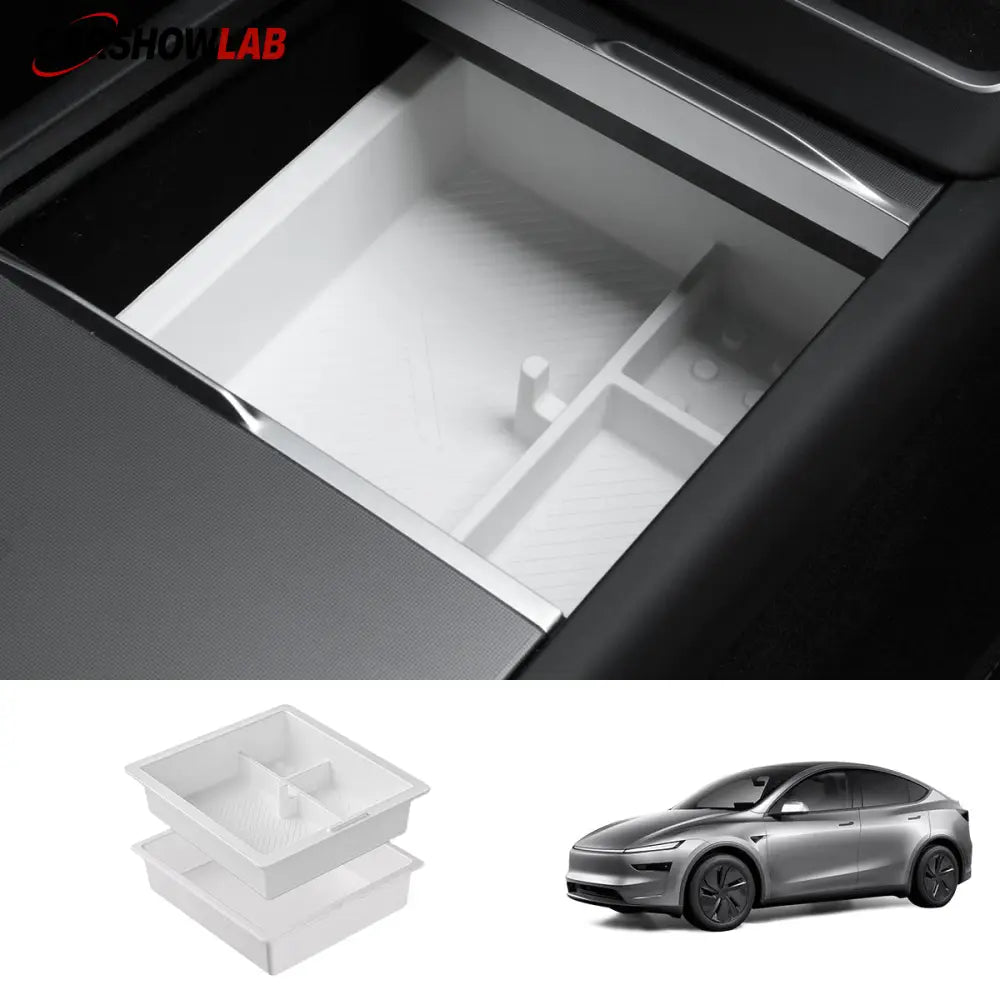 2025 Tesla Model Y Juniper Center Console Storage Box & Armrest Tray Set - Tesla Interior Accessories > Center Console