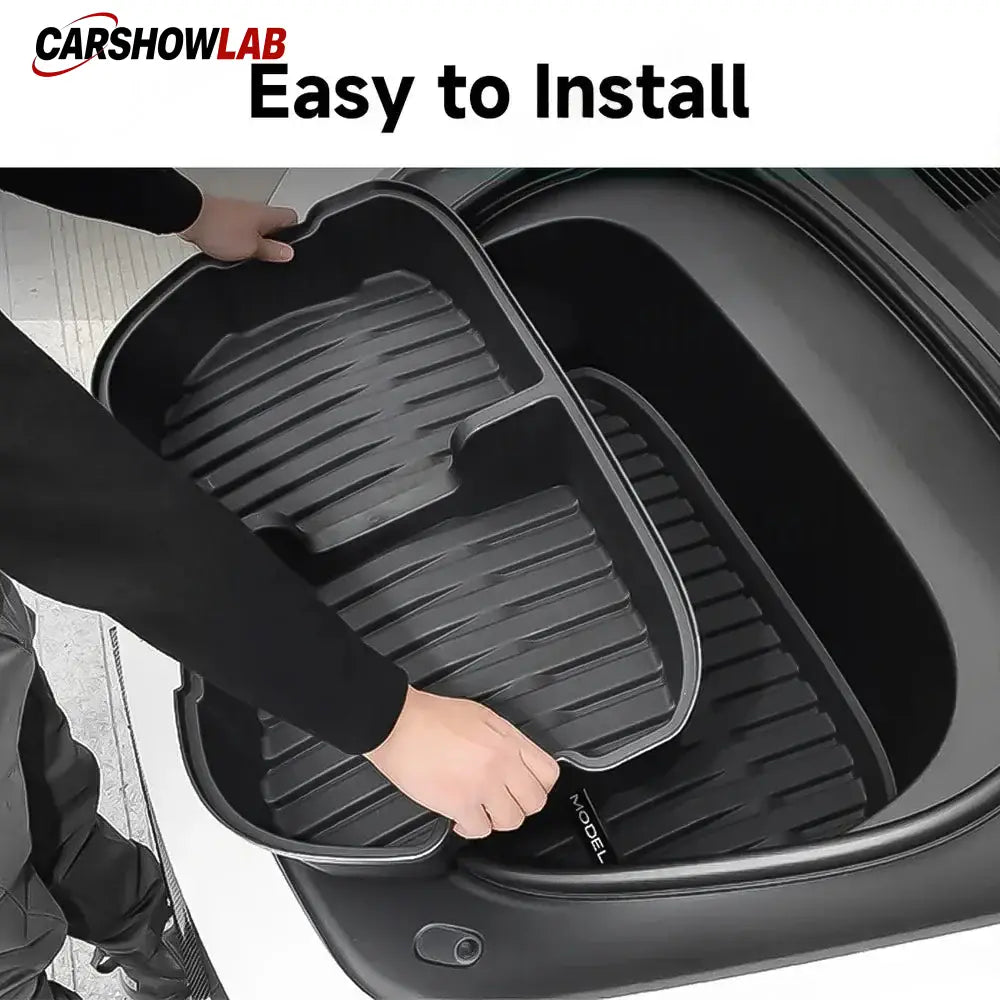 2025+ Tesla Model Y Juniper Frunk & Rear Cargo Storage Bins Set - Tesla Interior Accessories > Frunk Trunk > Organizer