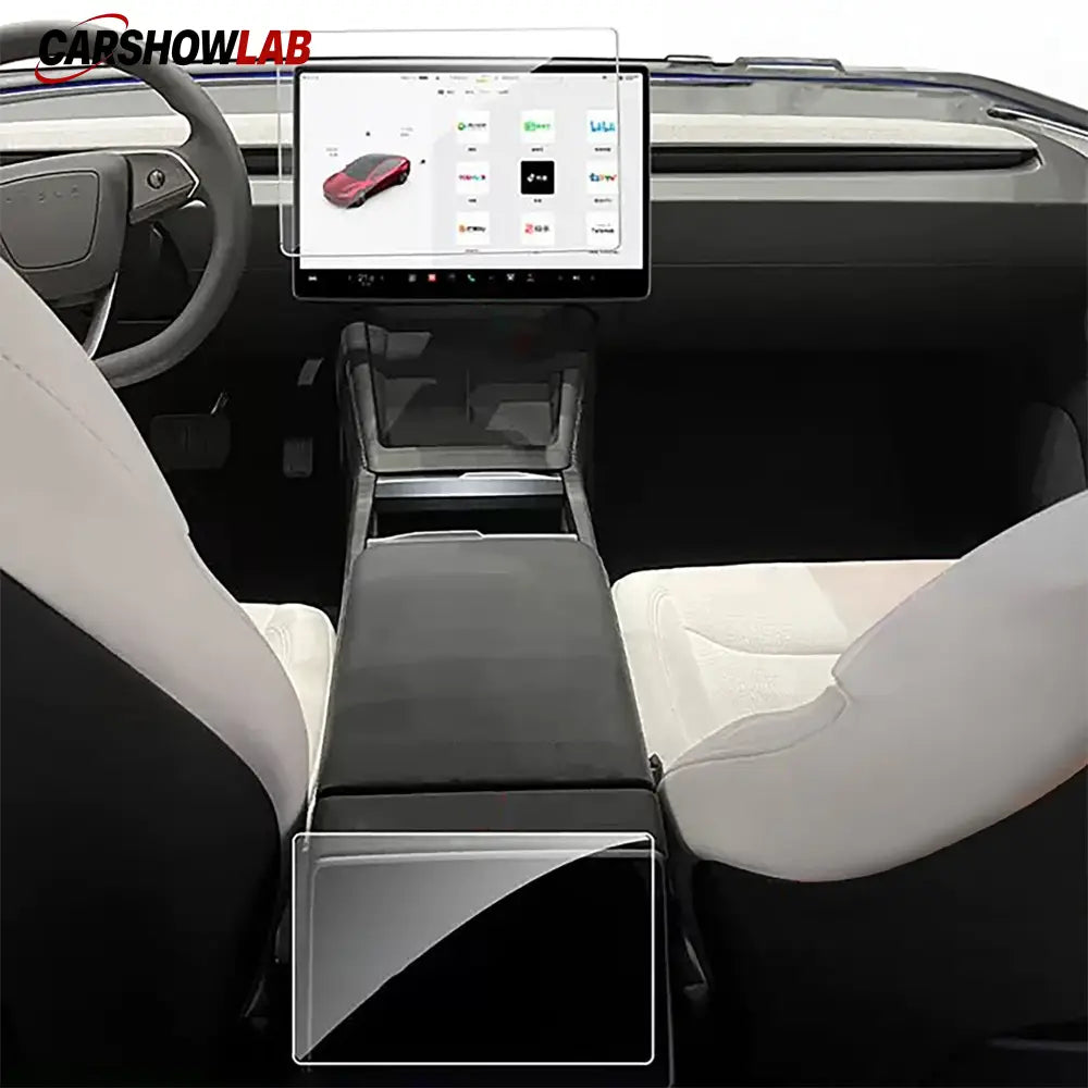 2025 Tesla Model Y Juniper Screen Protector Kit | 15.4’’ Front & 8’’ Rear Glass - HD Version / Dashboard Screen &