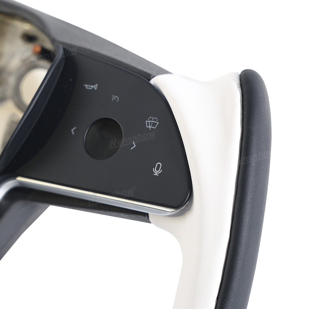 Model Y Yoke Style Steering Wheel Black/White Style For Tesla