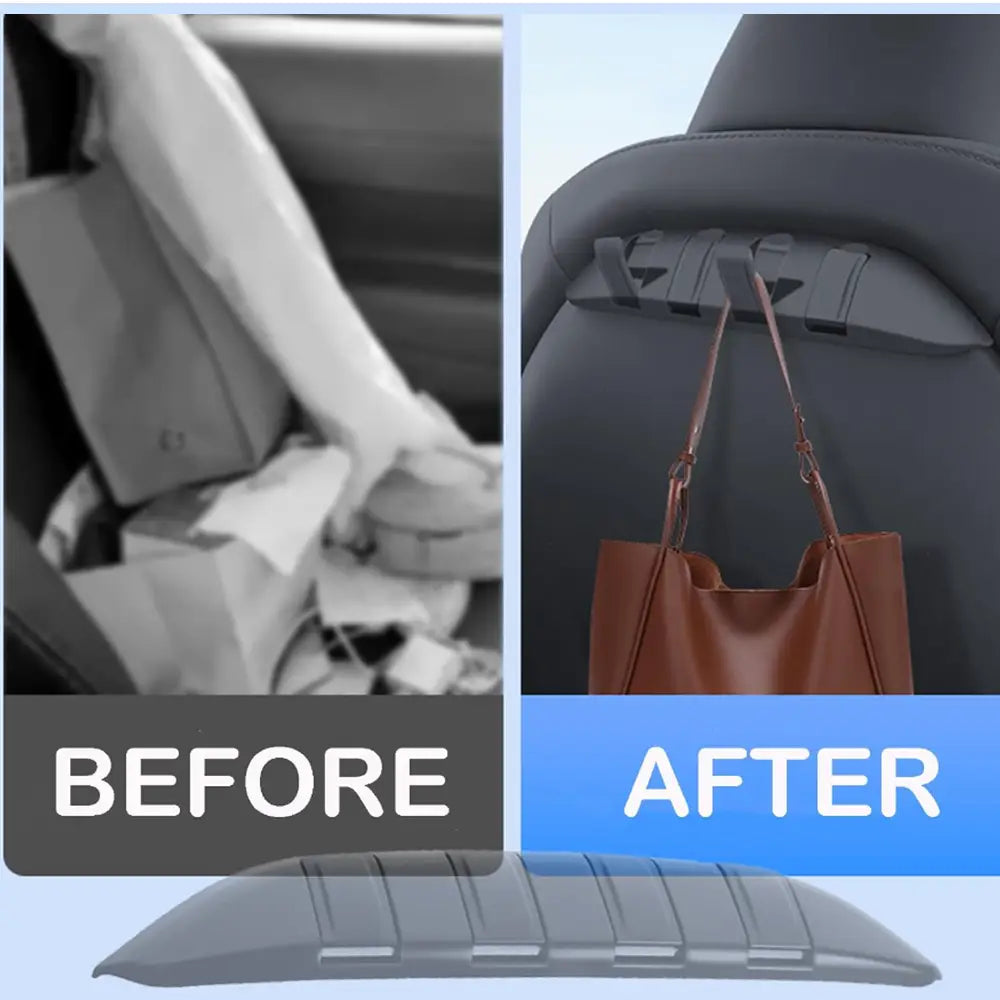 4-in-1 Seat Back Hook for Tesla Model 3/Y | Durable Foldable Bag Hanger - Tesla Interior Accessories > Seat > Organizers