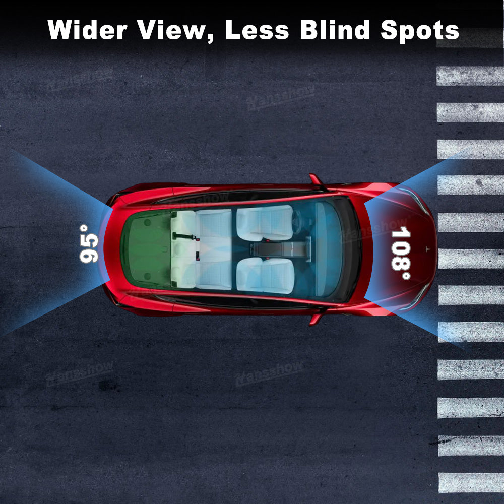 Model 3 Highland Stream Media Rearview Mirror Dual Channel Recorder Dashcam Rear View Mirror 8.2'