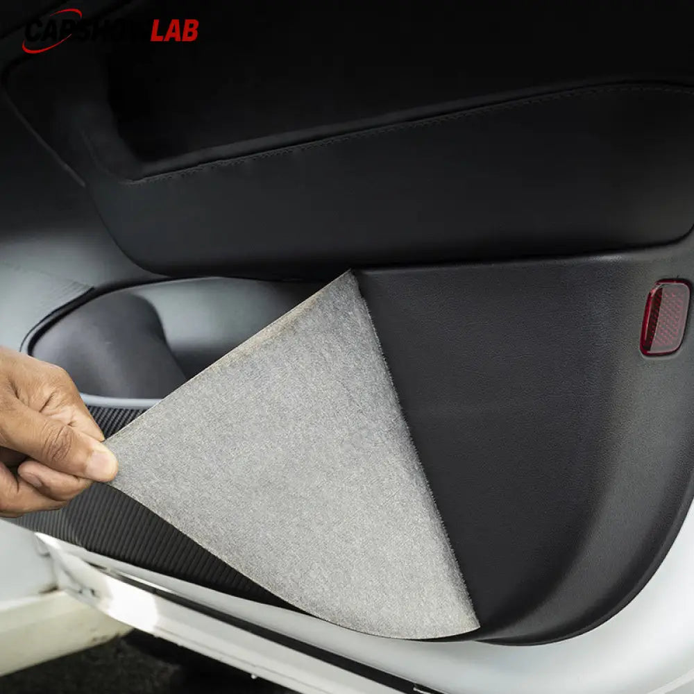 4pc Carbon Fiber Door Anti-Kick Scuff Guard for Tesla Model 3 S X 2016-2020 - Tesla Interior Accessories > Doors >