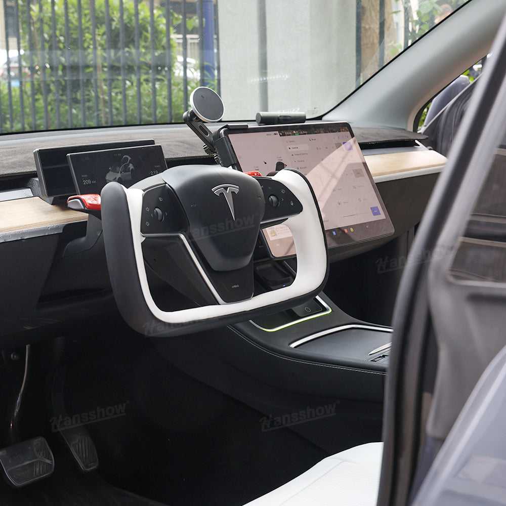 Model Y Yoke Style Steering Wheel Black/White Style For Tesla