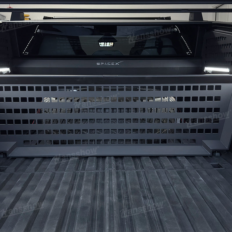 Tesla Cybertruck Rack Trunk Bed Divider MOLLE Rack Waterproof Pickup Cargo Bed Liner|Hansshow