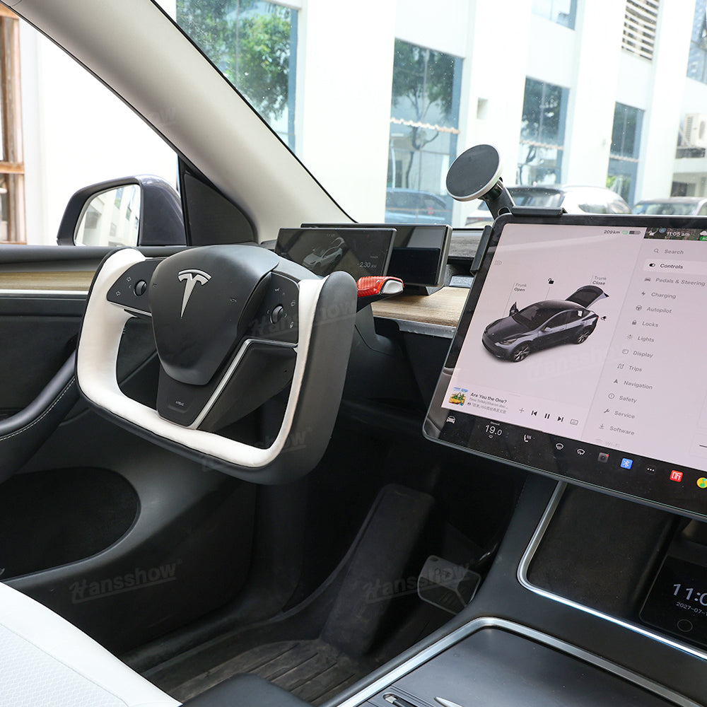 Model Y Yoke Style Steering Wheel Black/White Style For Tesla