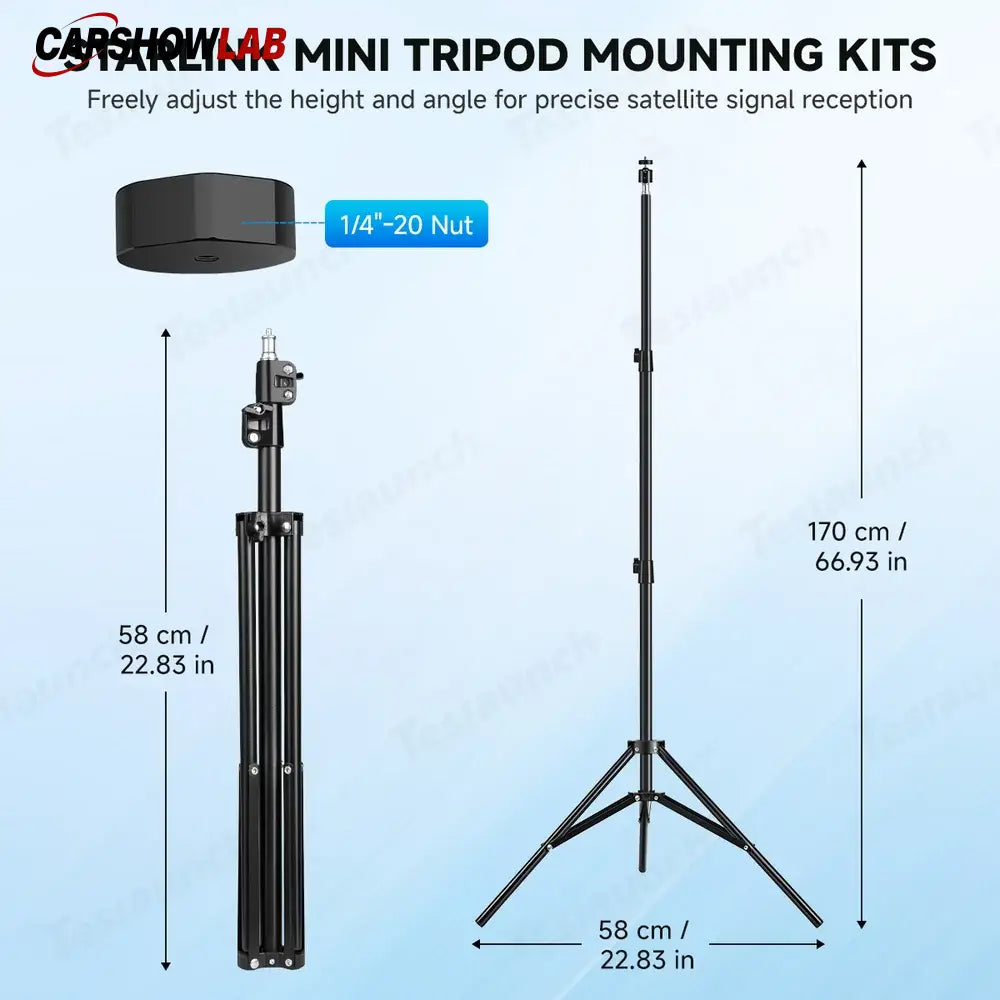 Adjustable 170cm Starlink Mini Tripod - Portable Satellite Mount for RV - Tesla Exterior Accessories > Starlink