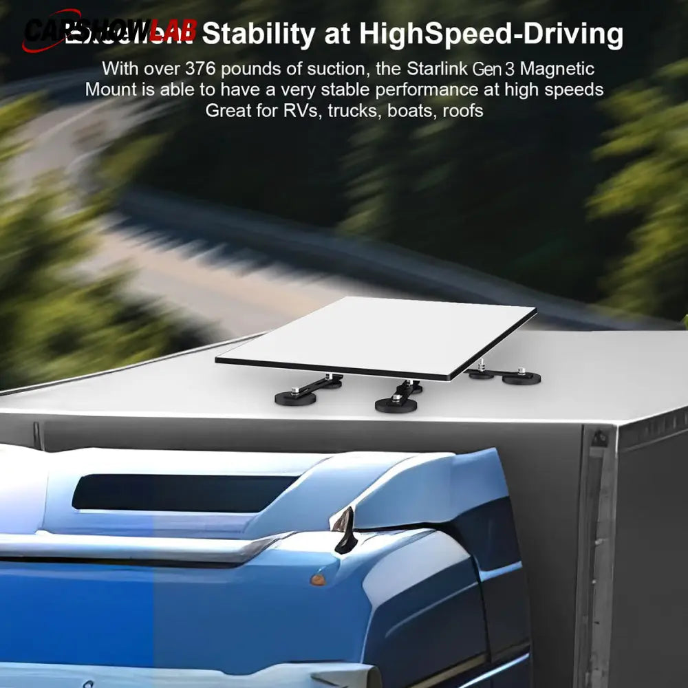 Adjustable Magnetic Mount for Starlink Gen 3 - No-Drill Metal Roof Bracket - Tesla Exterior Accessories > Starlink