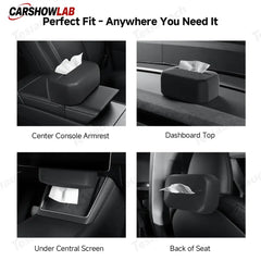 Adjustable Silicone Car Tissue Holder for Tesla Model Y Juniper 2025+ Interior - Tesla Interior Accessories > Organizer