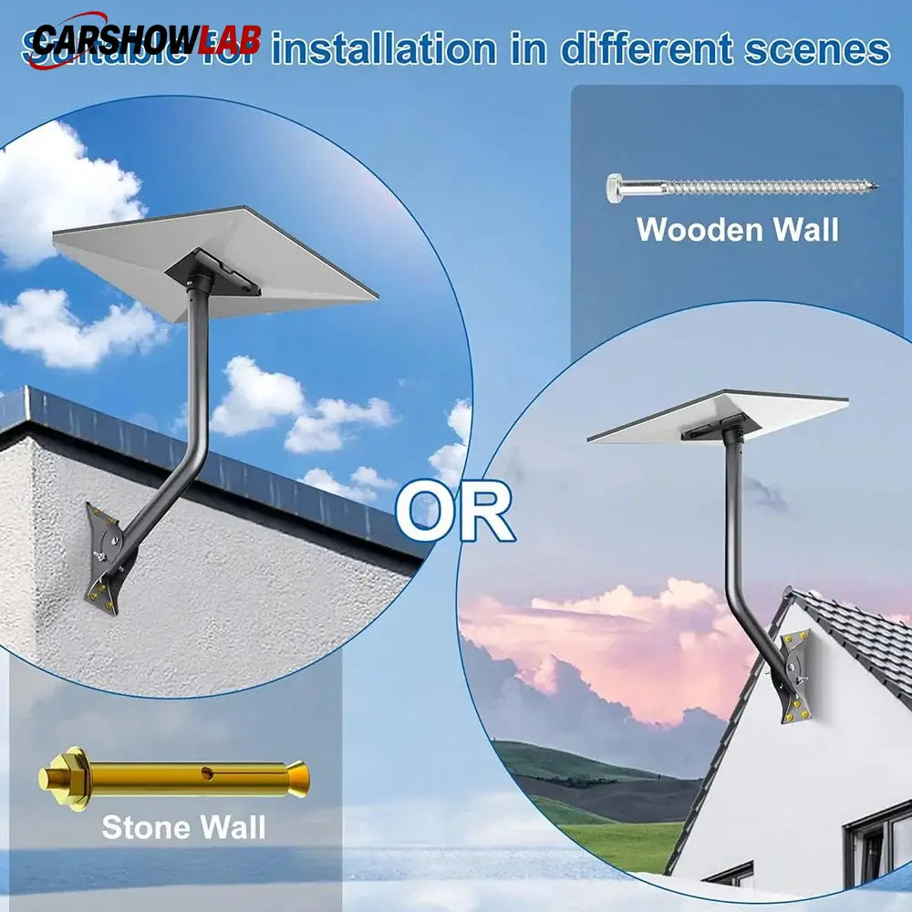 Adjustable Starlink Gen 3 Mount - 18’’ Extension Roof & Wall Kit for Standard Dish - Tesla Exterior Accessories >