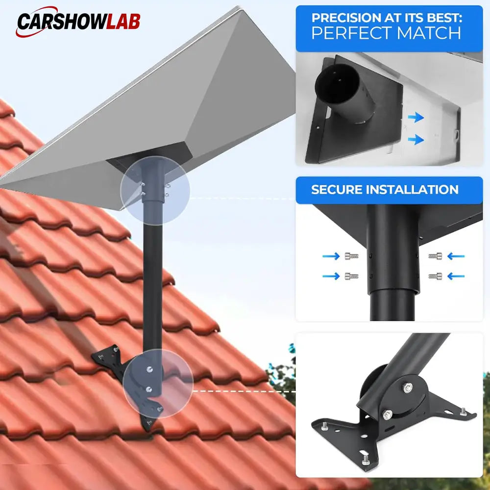 Adjustable Starlink Gen 3 Mounting Kit - Weatherproof Roof Pole Mount & Hardware - Tesla Exterior Accessories > Starlink