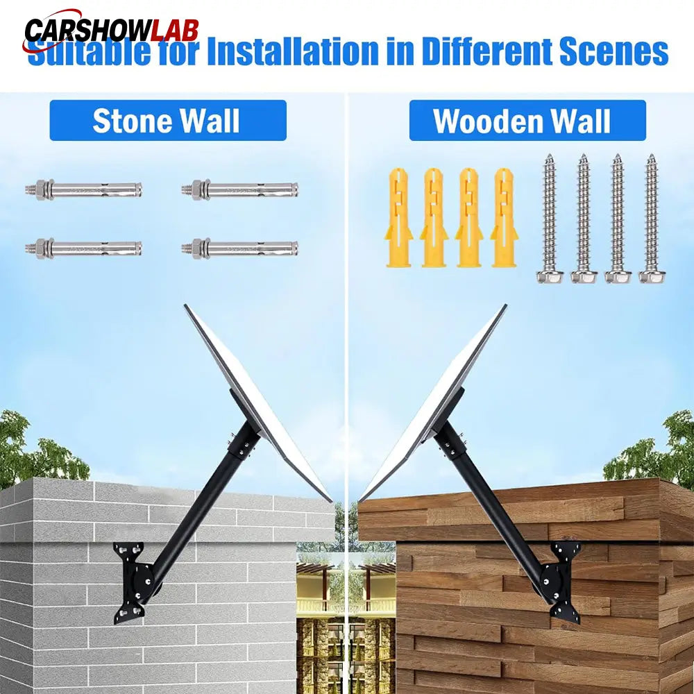 Adjustable Starlink Gen 3 Mounting Kit - Weatherproof Roof Pole Mount & Hardware - Tesla Exterior Accessories > Starlink