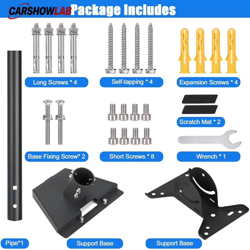 Adjustable Starlink Gen 3 Mounting Kit - Weatherproof Roof Pole Mount & Hardware - Tesla Exterior Accessories > Starlink