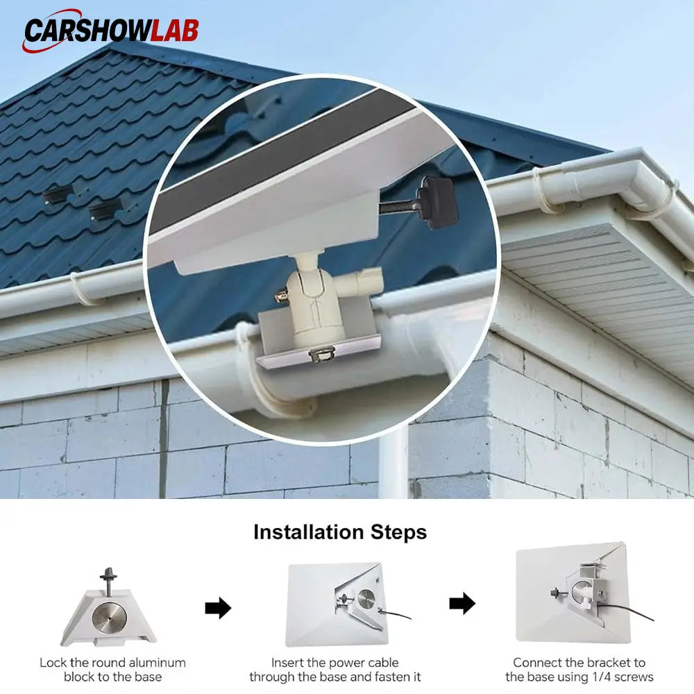 Adjustable Starlink Mini Gutter Mount | Weatherproof No-Drill Screw Bracket - Tesla Exterior Accessories > Starlink