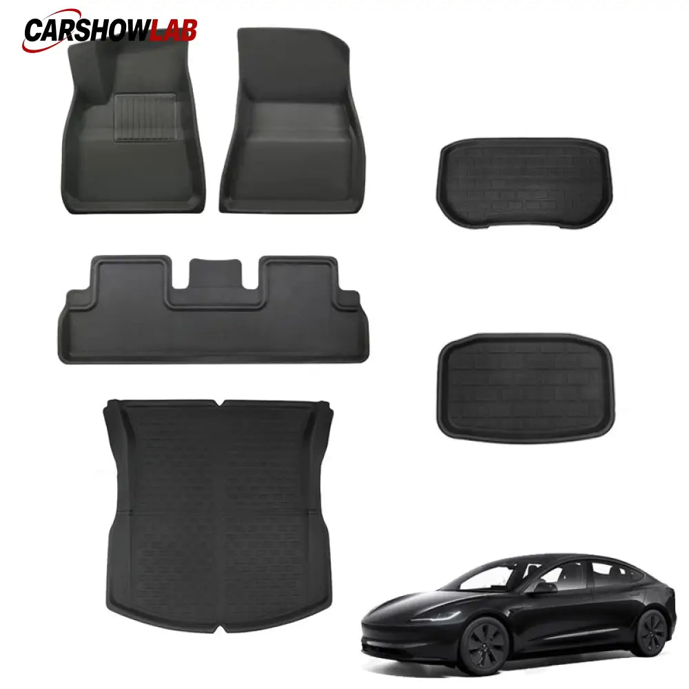 All Weather Floor Mats for Tesla Model 3 Highland 2024+ | Waterproof Protection - Tesla Interior Accessories > Floor Mat