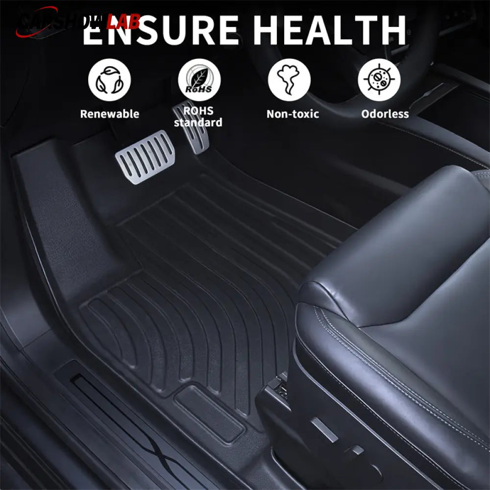 All-Weather TPE Floor Mats for Tesla Model X 2021+ | Interior & Cargo Liner Set - Tesla Interior Accessories > Floor Mat