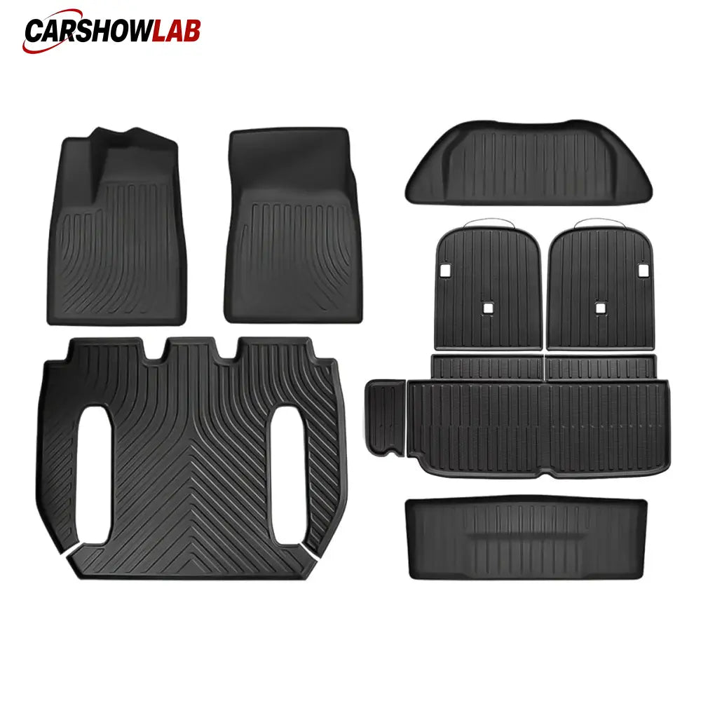 All-Weather TPE Floor Mats for Tesla Model X 2021+ | Interior & Cargo Liner Set - Tesla Interior Accessories > Floor Mat