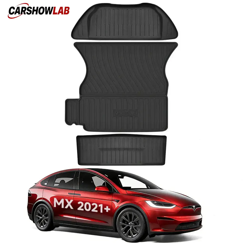 All-Weather TPE Floor Mats for Tesla Model X 2021+ | Interior & Cargo Liner Set - Tesla Interior Accessories > Floor Mat