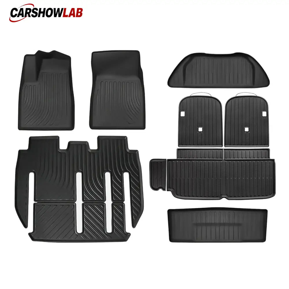 All-Weather TPE Floor Mats for Tesla Model X 2021+ | Interior & Cargo Liner Set - Tesla Interior Accessories > Floor Mat
