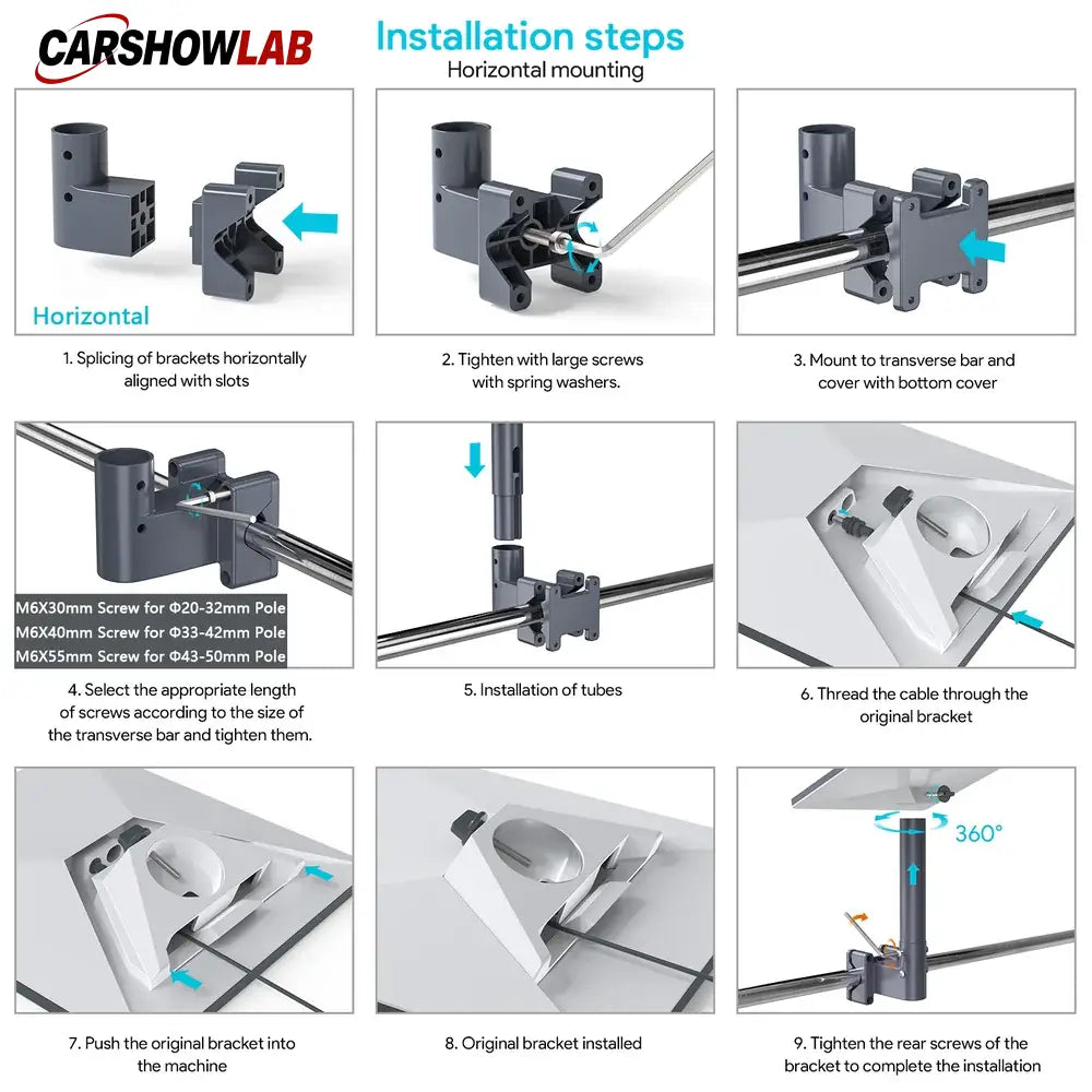 Aluminum Pole Mount for Starlink Mini - Adjustable 0.8-1.97’’ Clamp for RV & Roof - Tesla Exterior Accessories >