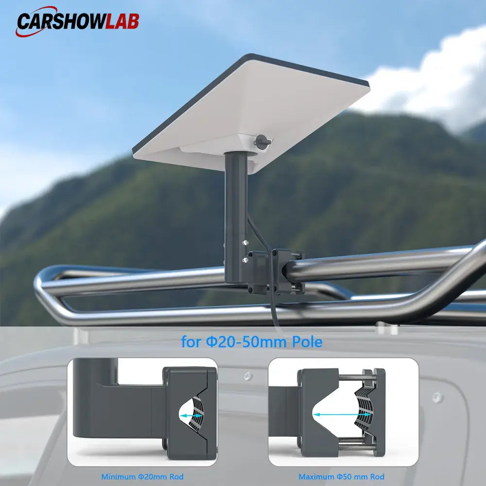Aluminum Pole Mount for Starlink Mini - Adjustable 0.8-1.97’’ Clamp for RV & Roof - Tesla Exterior Accessories >