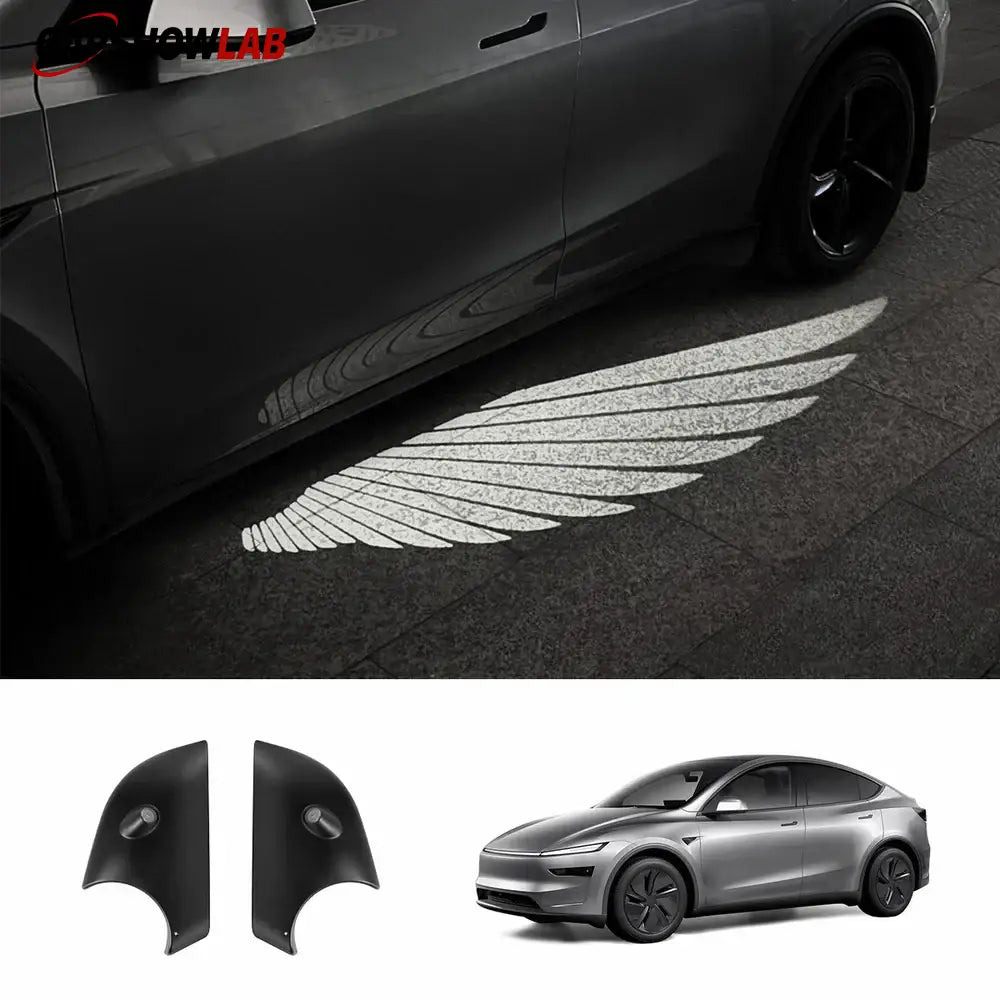 Angel Wing Mirror Puddle Lights for Tesla Model 3 & Model Y Accessories - Tesla Exterior Accessories >Welcome Projector