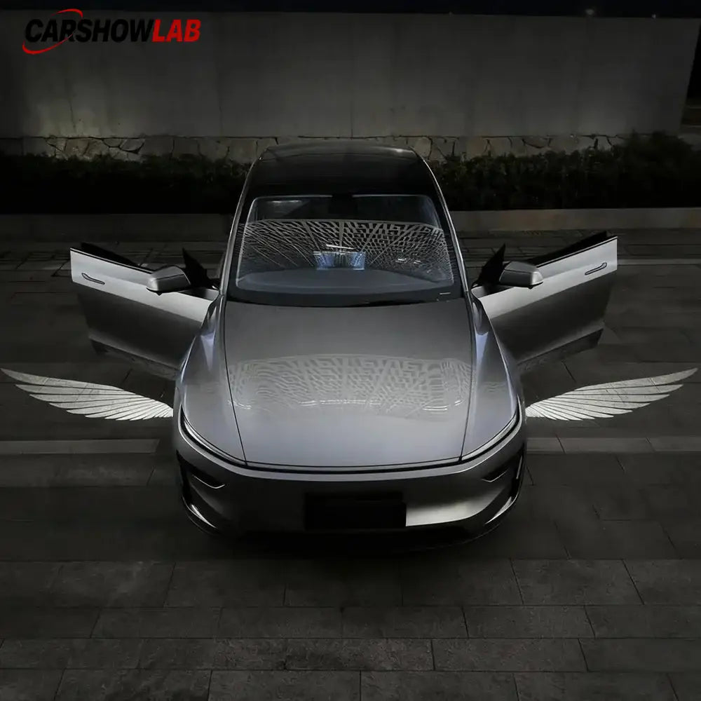 Angel Wing Mirror Puddle Lights for Tesla Model 3 & Model Y Accessories - Tesla Exterior Accessories >Welcome Projector