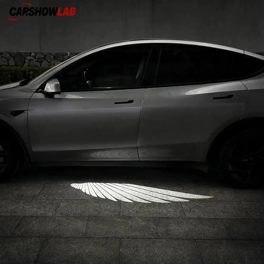 Angel Wing Mirror Puddle Lights for Tesla Model 3 & Model Y Accessories - Tesla Exterior Accessories >Welcome Projector