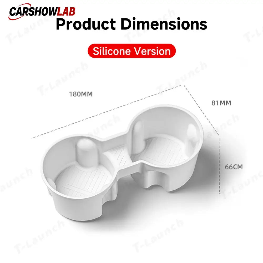 Anti-Slip Cup Holder Insert for 2021+ Tesla Model S/X | Premium Silicone - Tesla Interior Accessories > Center Console