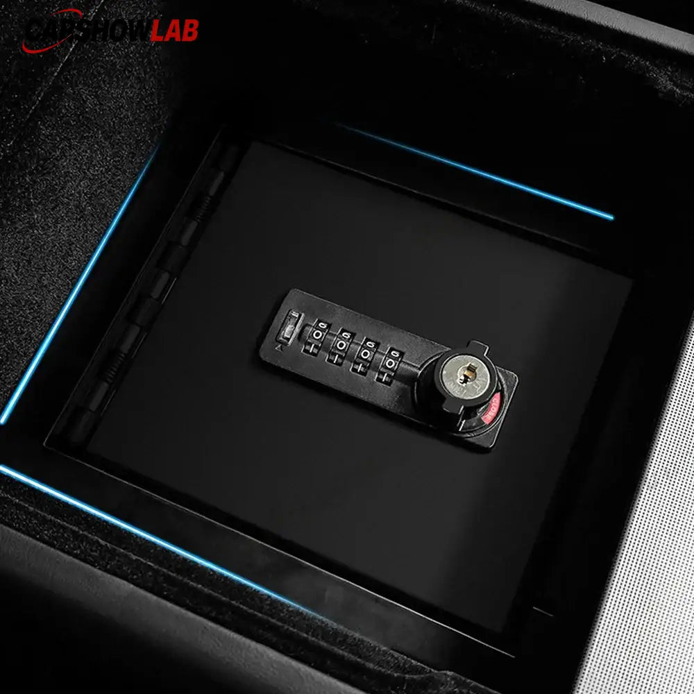 Anti-Theft Console Lock Box for 2024+ Tesla Model 3 Highland & 2025+ Model Y - Tesla Interior Accessories > Center