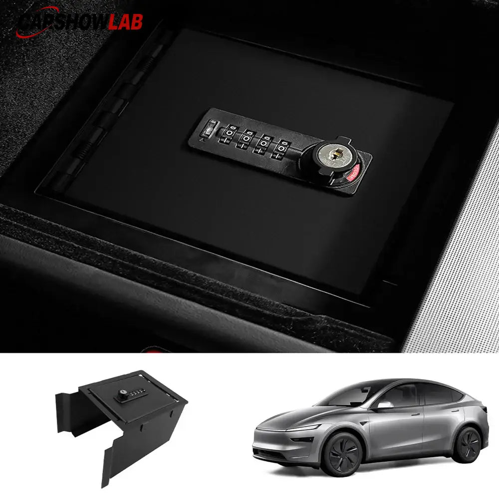 Anti-Theft Console Lock Box for 2024+ Tesla Model 3 Highland & 2025+ Model Y - Tesla Interior Accessories > Center