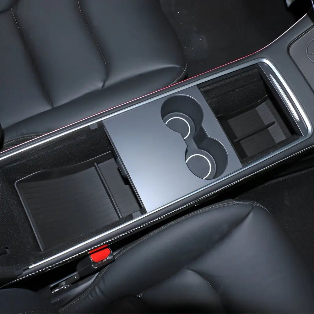 Center Console Organizer Mat for Tesla Model 3/Y - Noise Reducing Rubber Insert - Tesla Interior Accessories > Center
