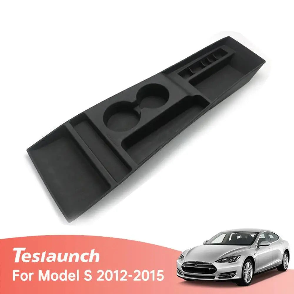 Center Console Storage Organizer for Tesla Model S 2012-2015 | ABS Cup Holder - Tesla Interior Accessories > Center