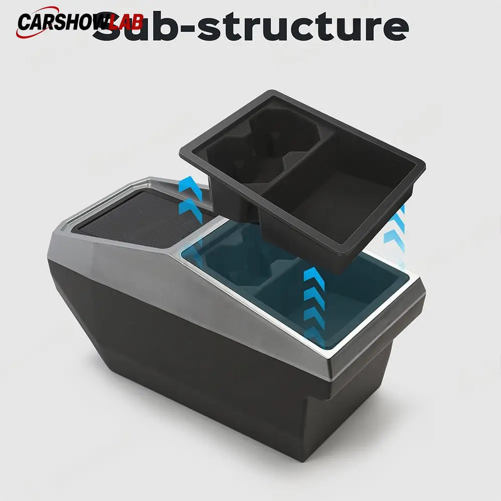 Cybertruck Center Console Floor Storage Box | Tesla Interior Accessories - overstock