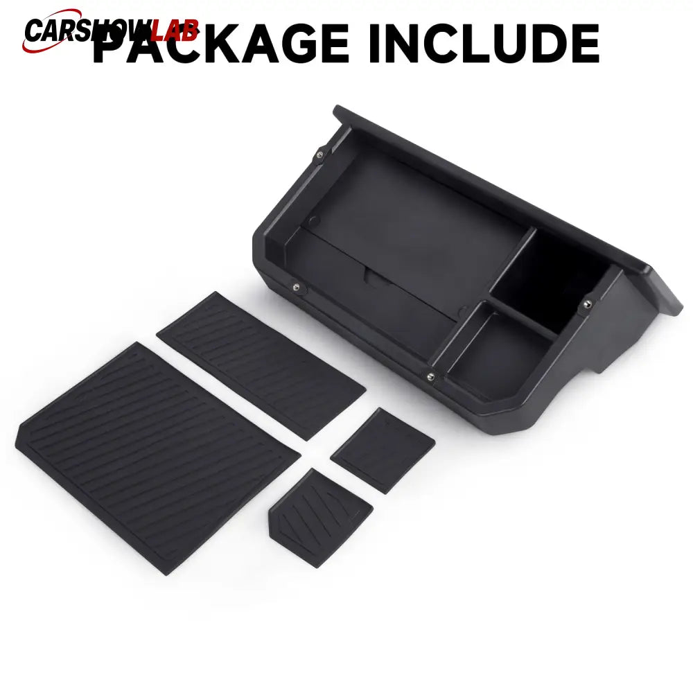 Cybertruck Center Console Organizer - Behind Screen Storage with DIY Mount - overstock