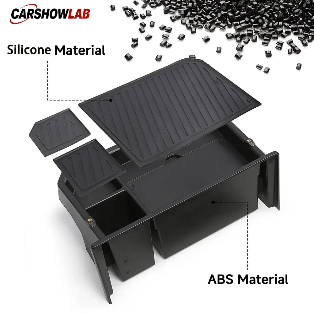 Cybertruck Center Console Organizer - Behind Screen Storage with DIY Mount - overstock