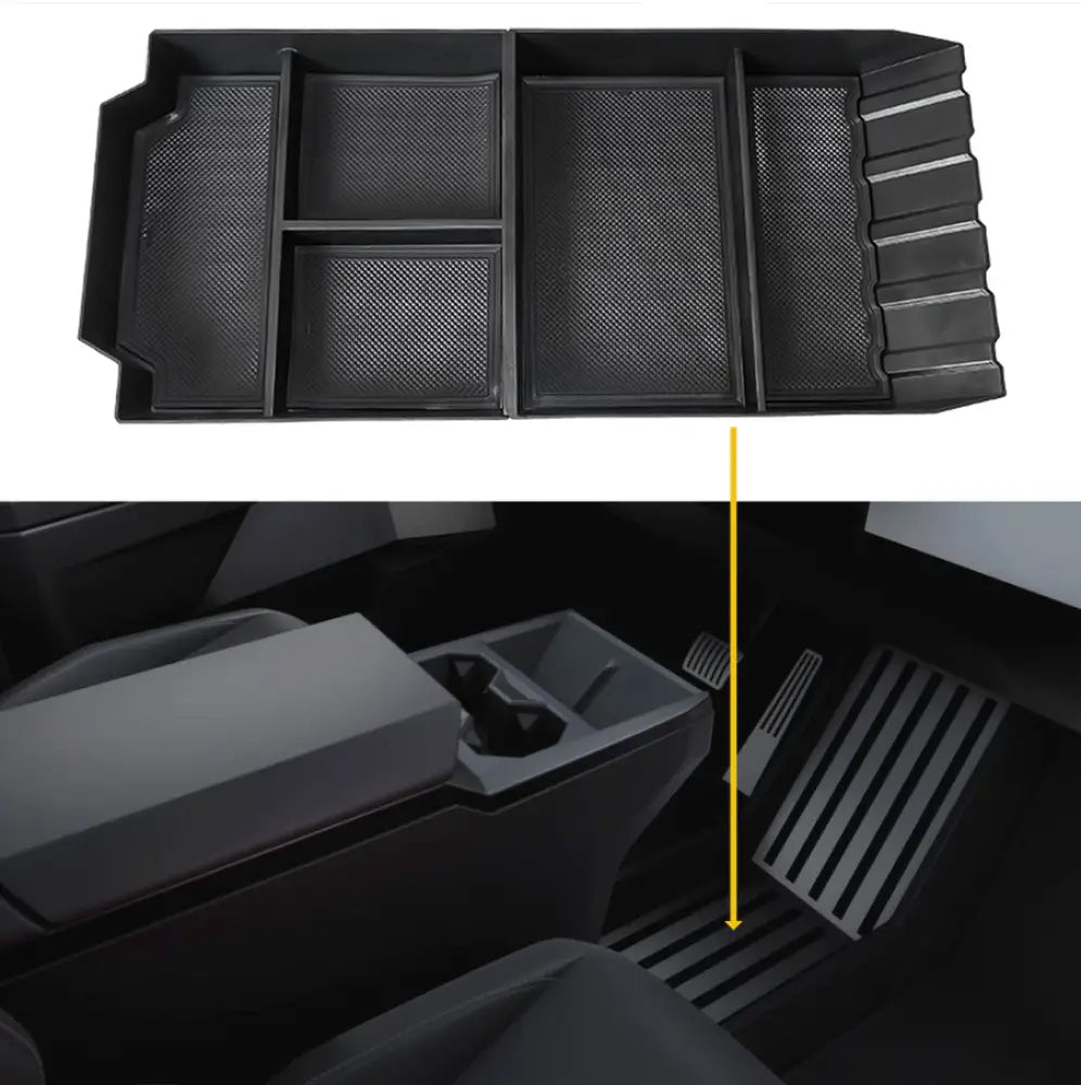 Cybertruck Floor Storage Organizer Tray | Lower Center Console Accessories - Tesla Interior Accessories > Center