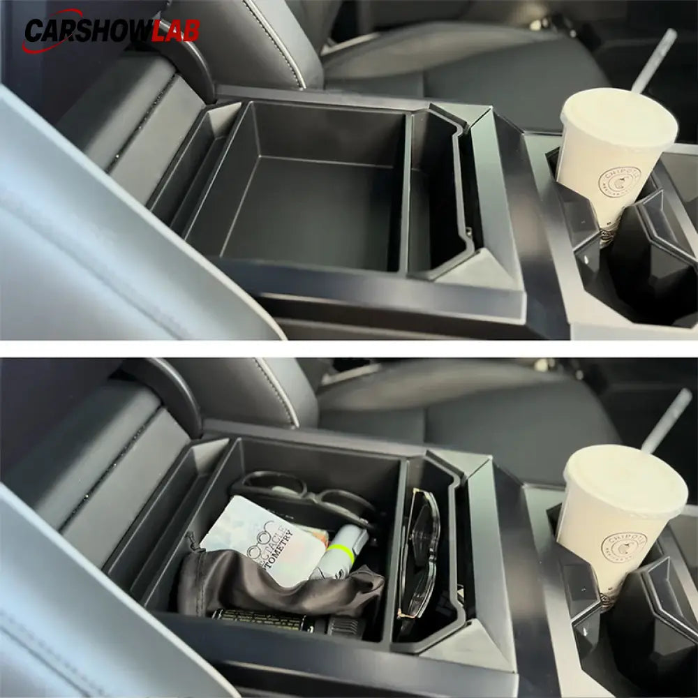 Cybertruck Interior Storage Box - Durable TPE Center Console Tray Organizer - Tesla Interior Accessories > Center
