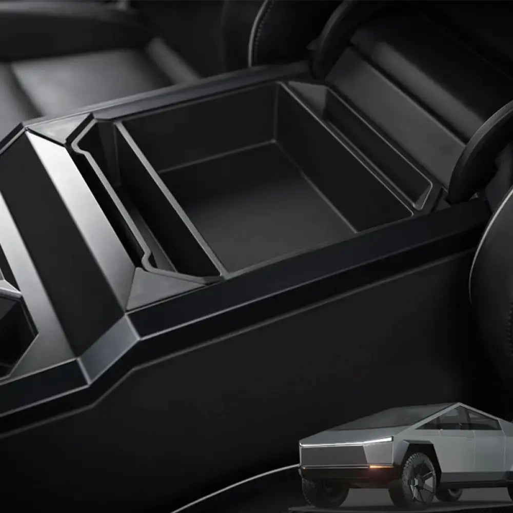 Cybertruck Interior Storage Box - Durable TPE Center Console Tray Organizer - Tesla Interior Accessories > Center