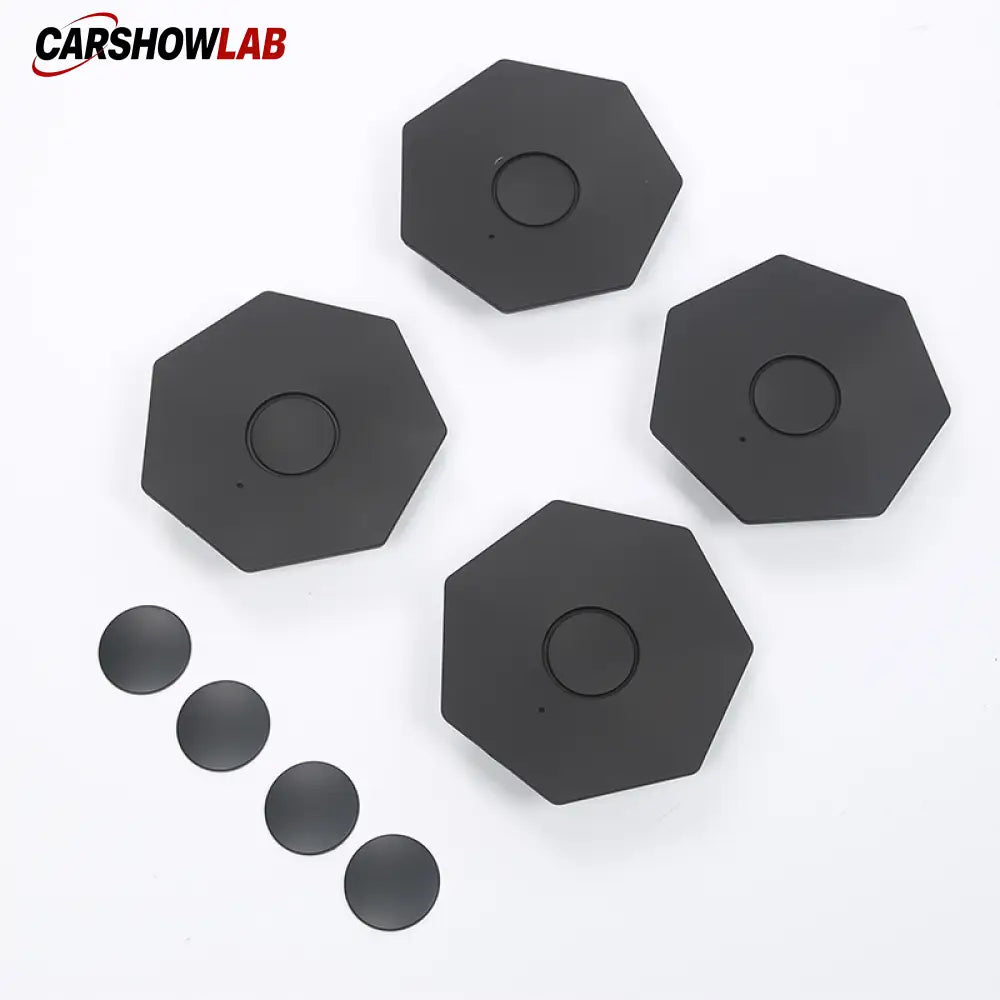 Cybertruck Wheel Center Caps & Lug Nut Covers - Rust Protection Heptagonal 4pcs - Tesla Exterior Accessories > Wheel >