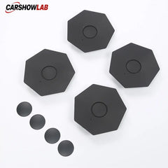 Cybertruck Wheel Center Caps & Lug Nut Covers - Rust Protection Heptagonal 4pcs - Tesla Exterior Accessories > Wheel >