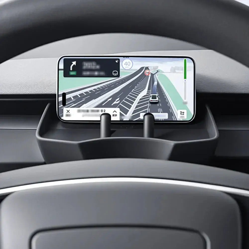 Dashboard Storage Organizer & Phone Mount for Tesla Model Y 2025 & Model 3 2024 - Tesla Interior Accessories >