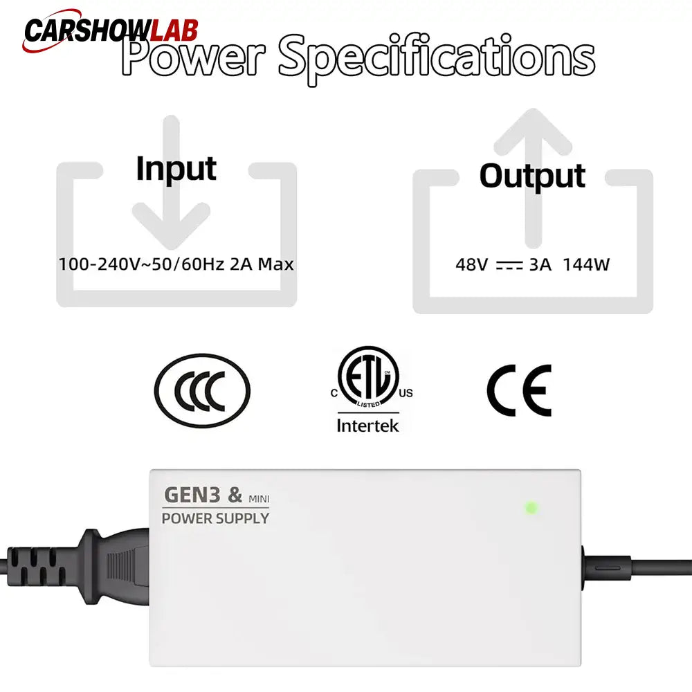 ETL Certified 48V Power Adapter for Starlink Gen 3 & Mini - Waterproof - Tesla Exterior Accessories > Starlink