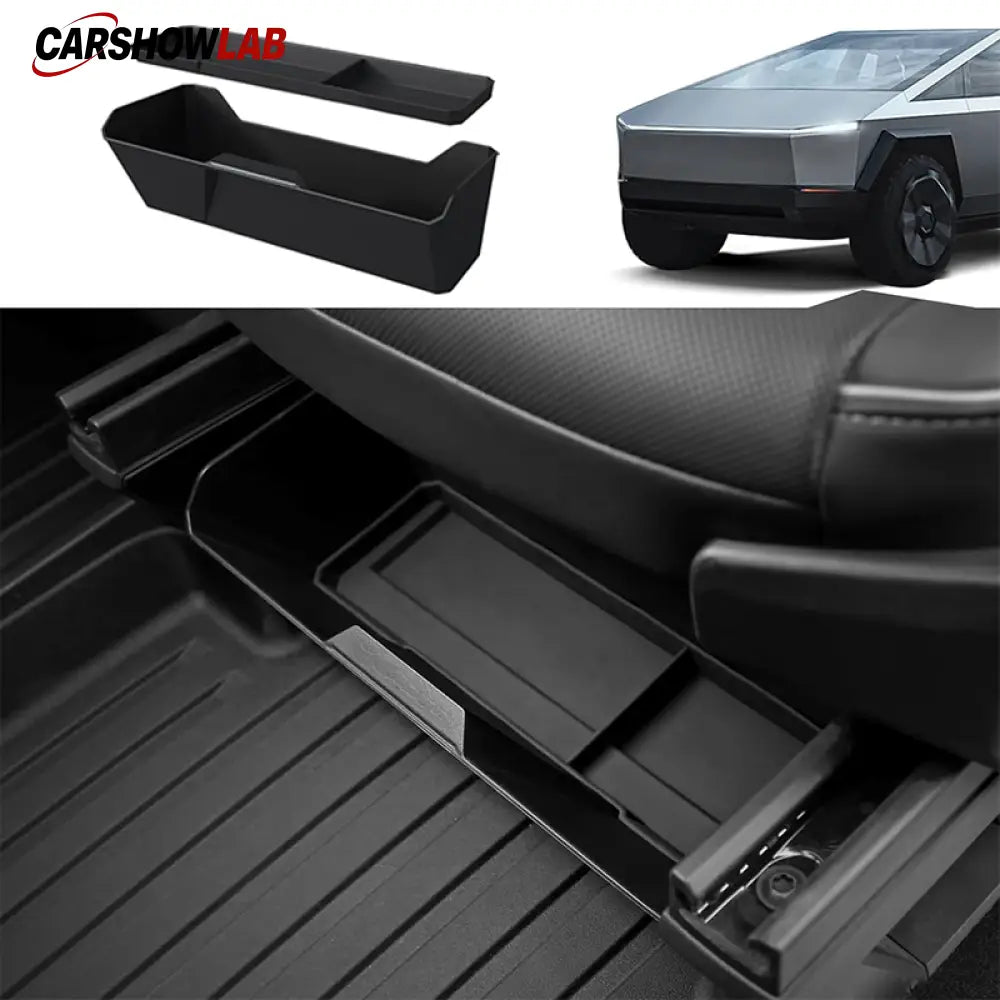 Front Under Seat Storage Tray for Tesla Cybertruck - Non-Slip Organizer - Tesla Interior Accessories > Seat > Organizer