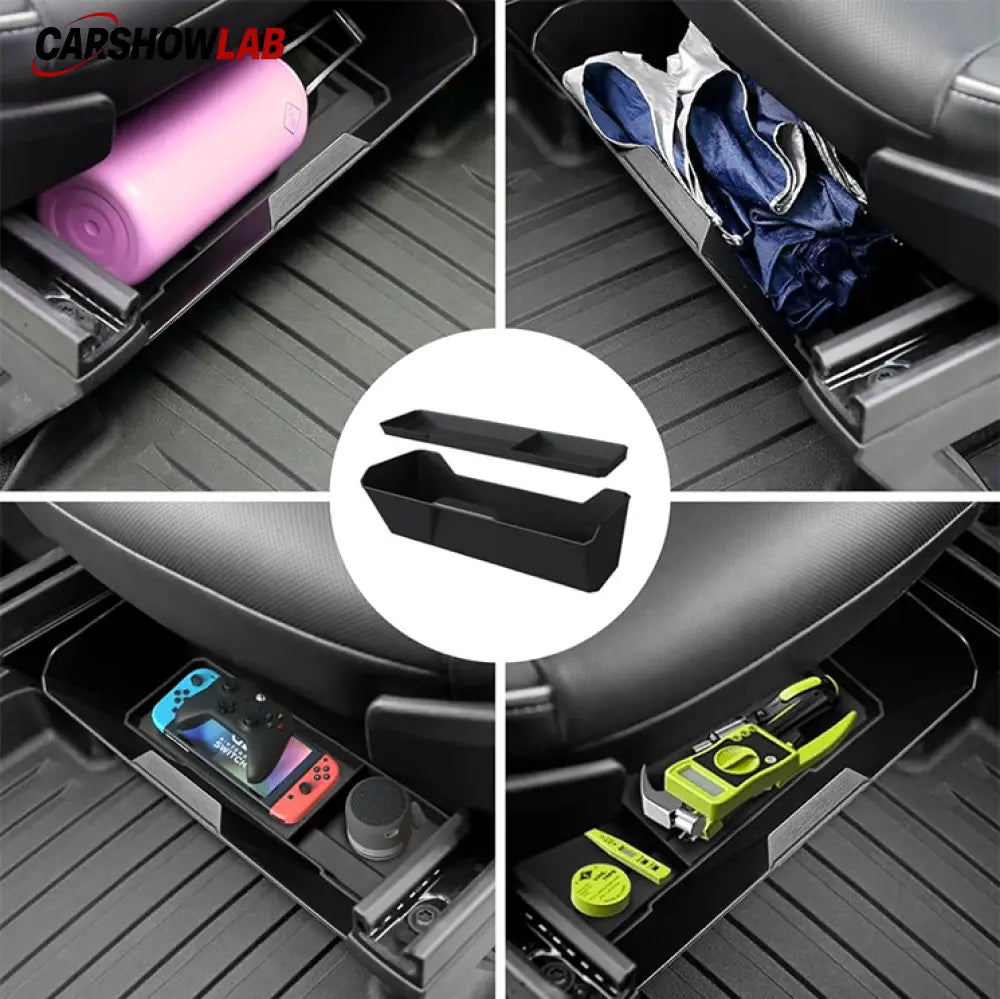 Front Under Seat Storage Tray for Tesla Cybertruck - Non-Slip Organizer - Tesla Interior Accessories > Seat > Organizer