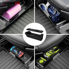 Front Under Seat Storage Tray for Tesla Cybertruck - Non-Slip Organizer - Tesla Interior Accessories > Seat > Organizer