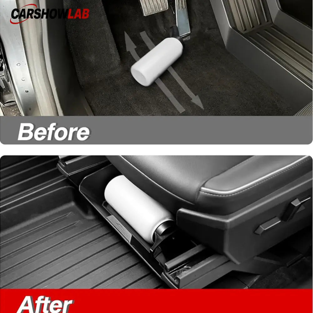Front Under Seat Storage Tray for Tesla Cybertruck - Non-Slip Organizer - Tesla Interior Accessories > Seat > Organizer