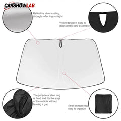 Front Windshield Sunshade for Tesla Model 3/Y/S/X - Foldable Heat Blocker - Tesla Interior Accessories > Front