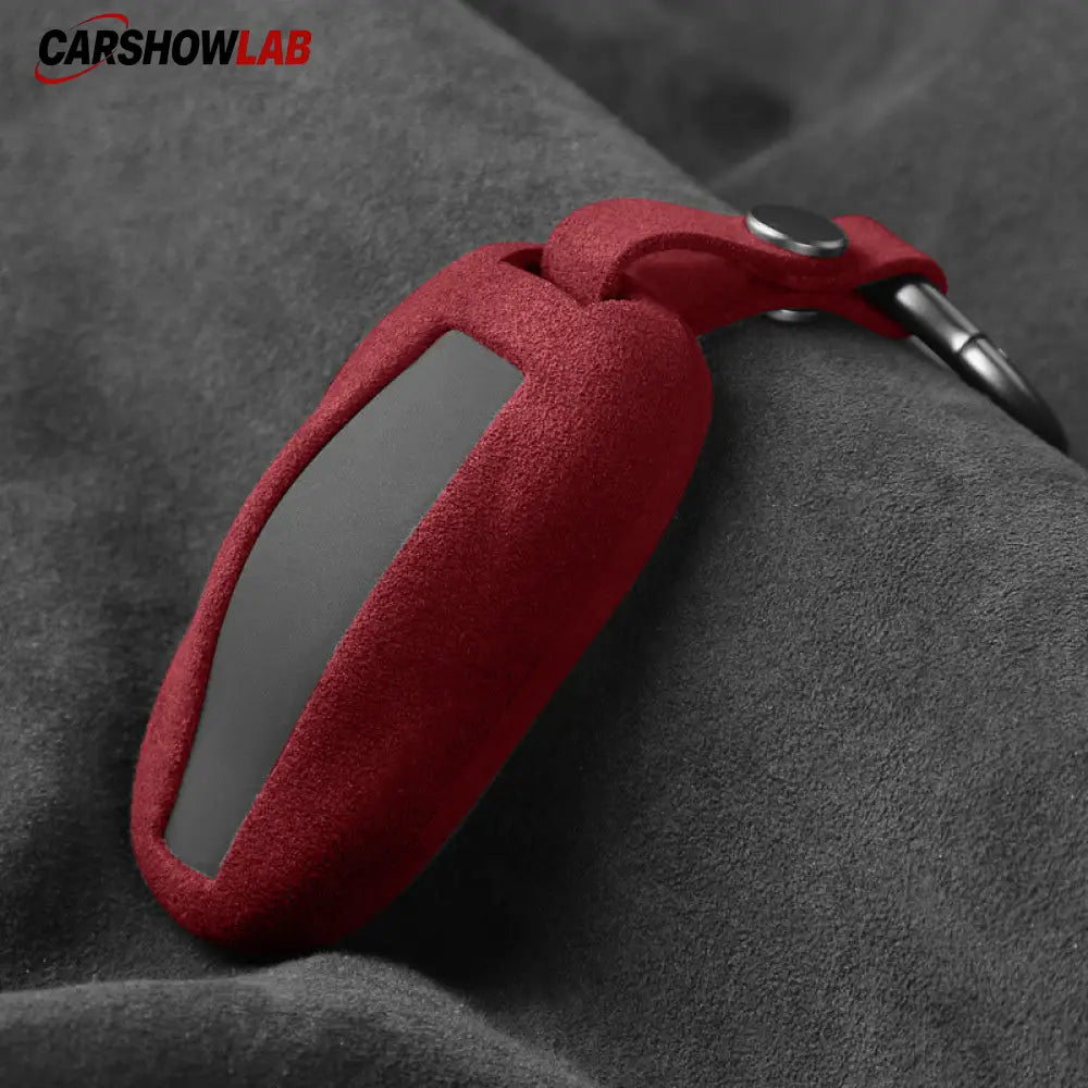 Genuine Alcantara Tesla Key Fob Case - Fits Model 3 Model Y Model S & X - Tesla Exterior Accessories > Remote Key Cover