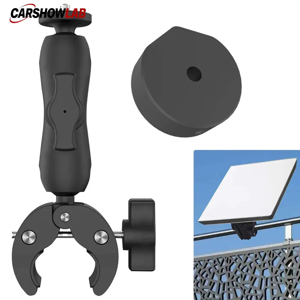 Heavy Duty Starlink Mini Pole Mount - Adjustable Aluminum Clamp Kit - Tesla Exterior Accessories > Starlink